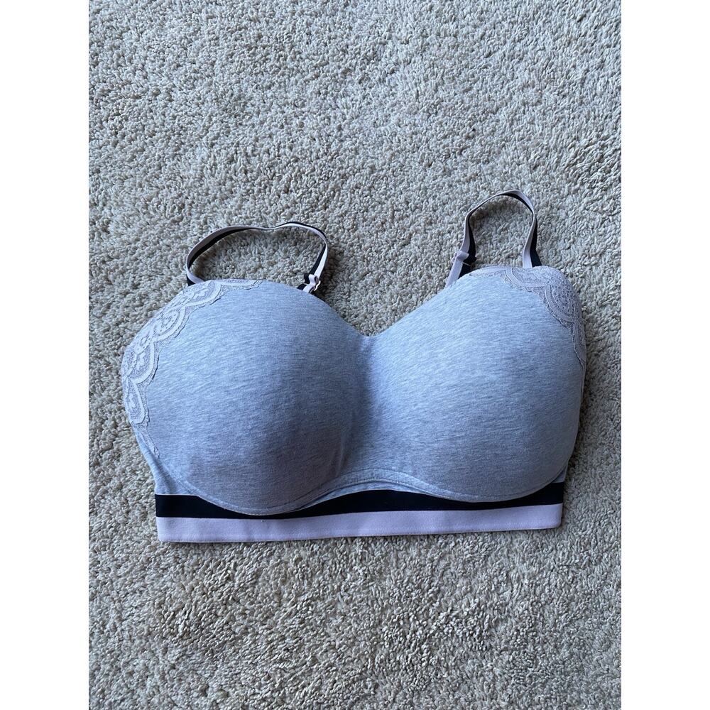 GUC! Cacique Wireless Cotton Lounge Bra Extremely Comfortable! Size 38 F